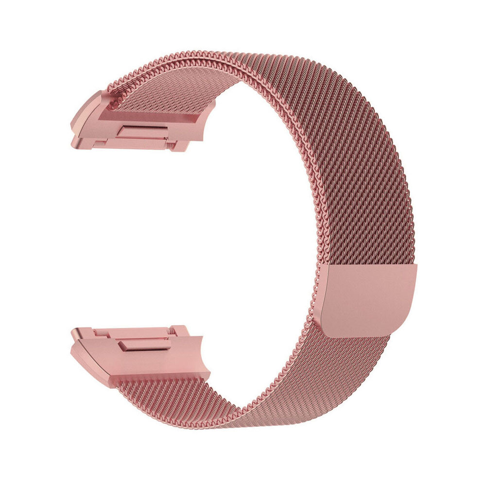 Fitbit Ionic Milanese bandje - Maat: Large - Ros&eacute; goud
