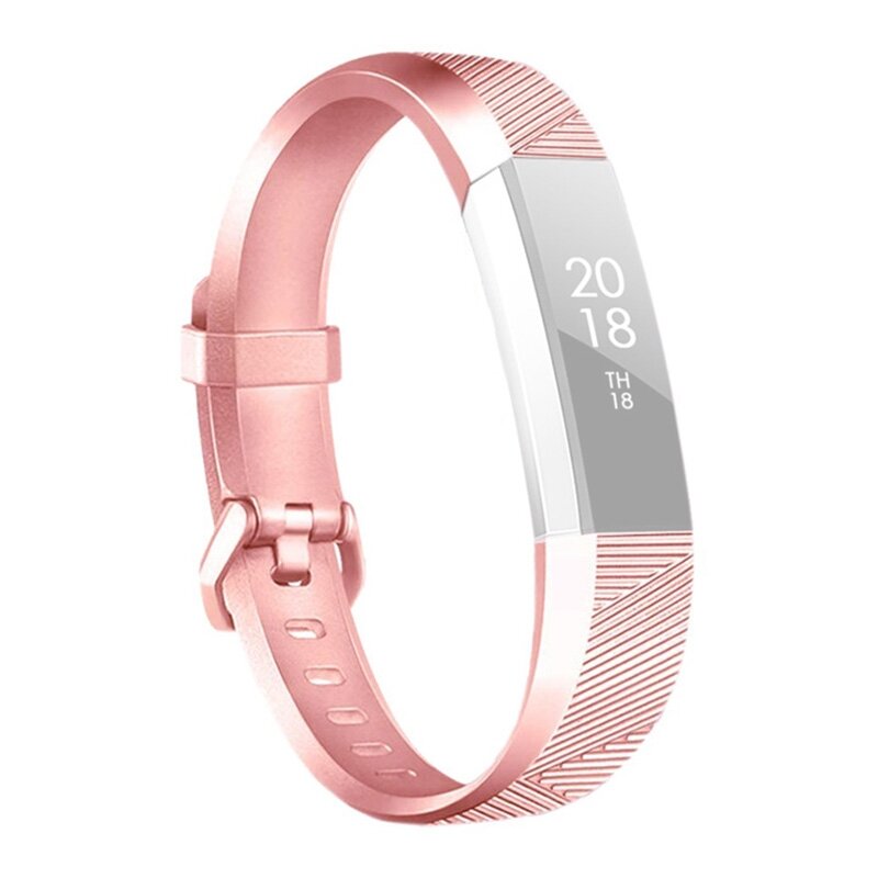 Fitbit Alta Siliconen bandje - Maat: Large - Ros&eacute; Goud