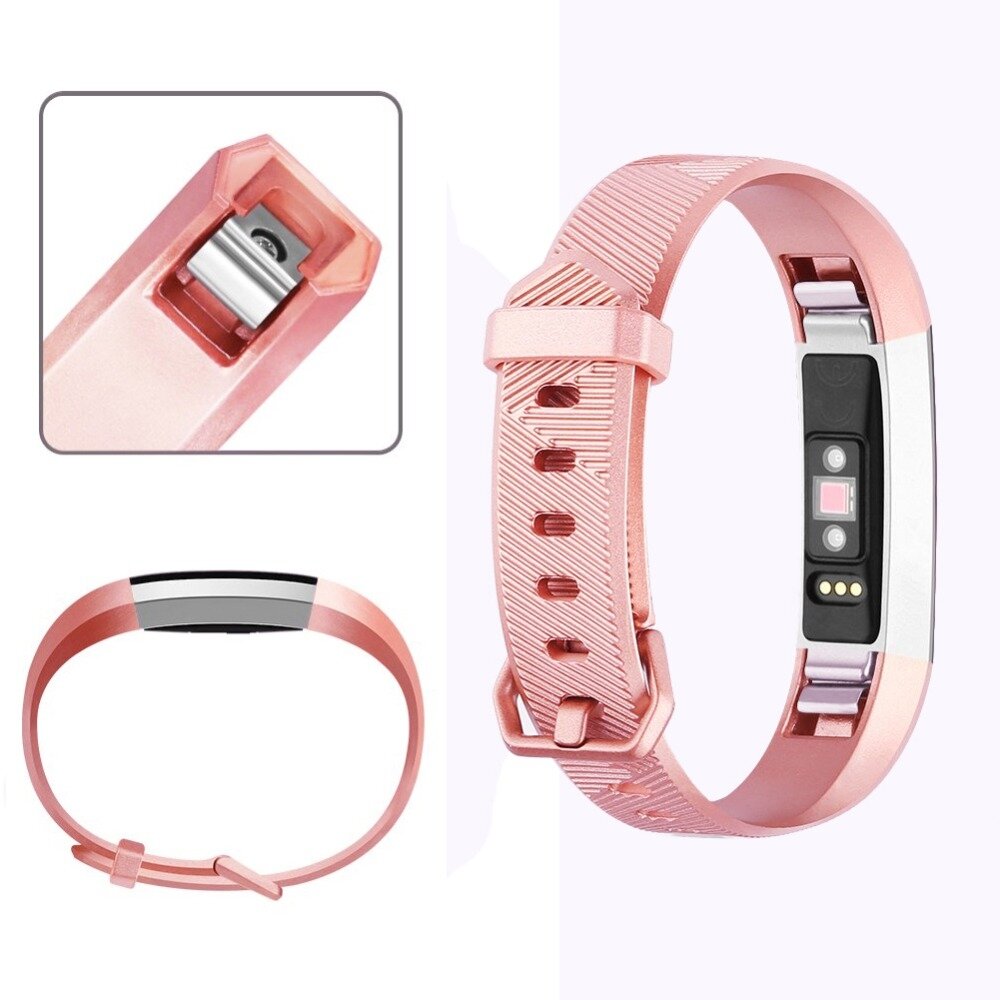 Fitbit Alta Siliconen bandje - Maat: Large - Ros&eacute; Goud