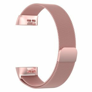 Fitbit Charge 3 &amp; 4 milanese bandje - Maat: Large  - Ros&eacute; goud
