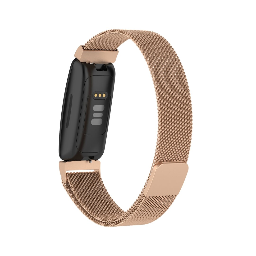 Fitbit Inspire 2 &amp; Ace 3 Milanese bandje - Maat: Small  - Champagne Goud