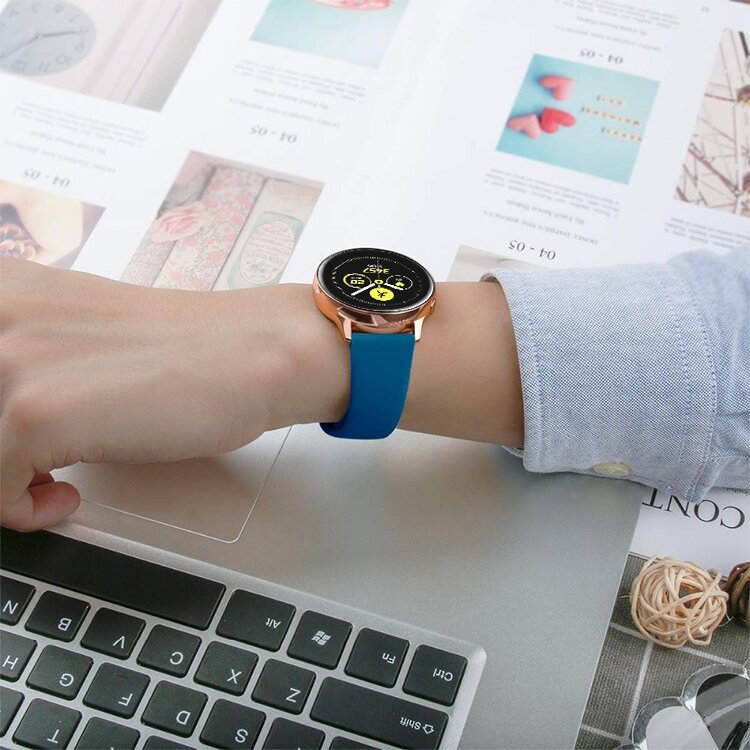 Rubberen sportband - Cyaan - Samsung Galaxy Watch 3 - 45mm