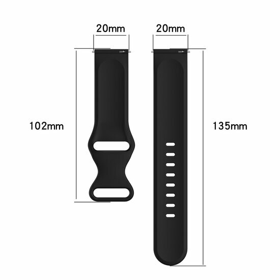 Solid color sportband - Donkerblauw - Samsung Galaxy Watch 5 (Pro) - 40mm / 44mm / 45mm
