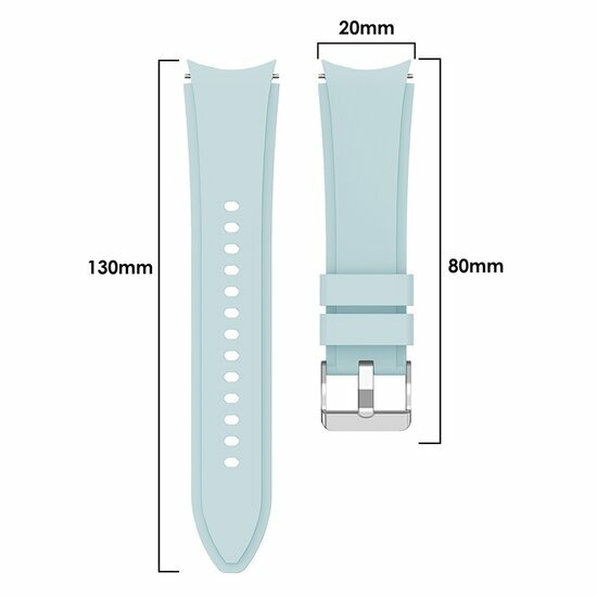 Siliconen sportband - Lichtblauw - Samsung Galaxy Watch 5 (Pro) - 40mm / 44mm / 45mm
