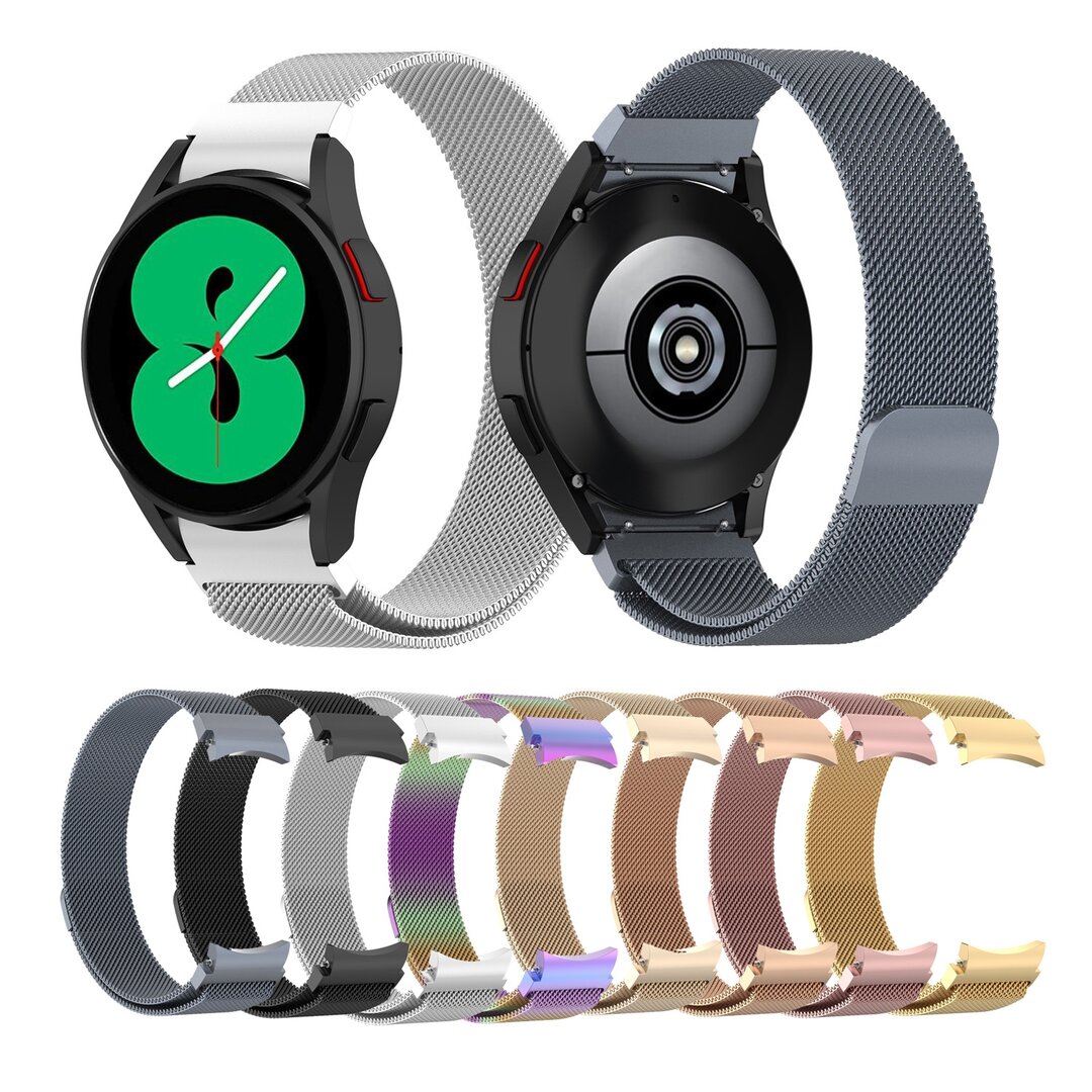 Milanese bandje (ronde connector) - Vintage goud - Samsung Galaxy Watch 5 (Pro) - 40mm / 44mm / 45mm