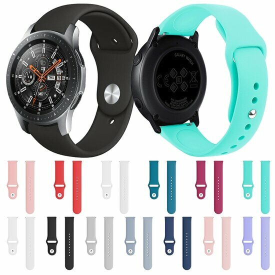 Rubberen sportband - Cyaan - Samsung Galaxy Watch - 46mm / Samsung Gear S3