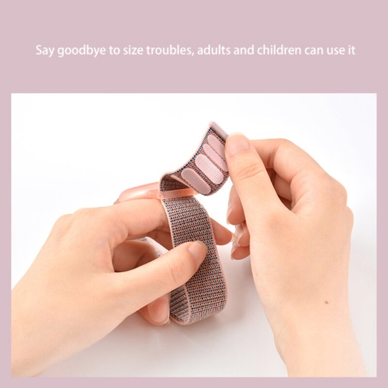 AirTag nylon loop bandje - S/M - Groen - Geschikt voor kinderen