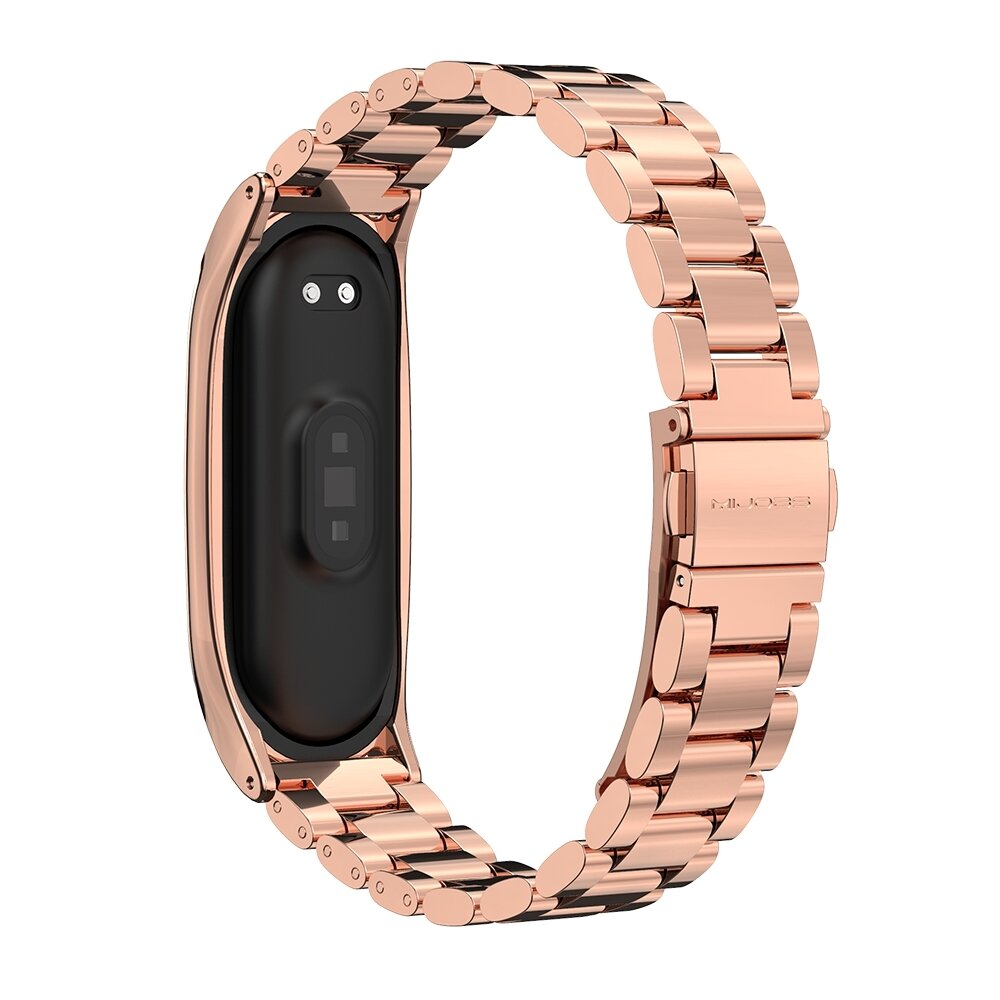 Metalen schakelarmband voor Xiaomi Mi Band 3/4/5/6/7 - Rose Goud