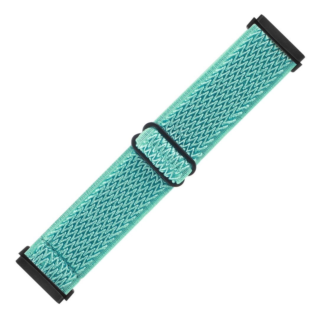 Fitbit Versa 3/4 &amp; Sense 1/2 Nylon loop bandje - Mintgroen