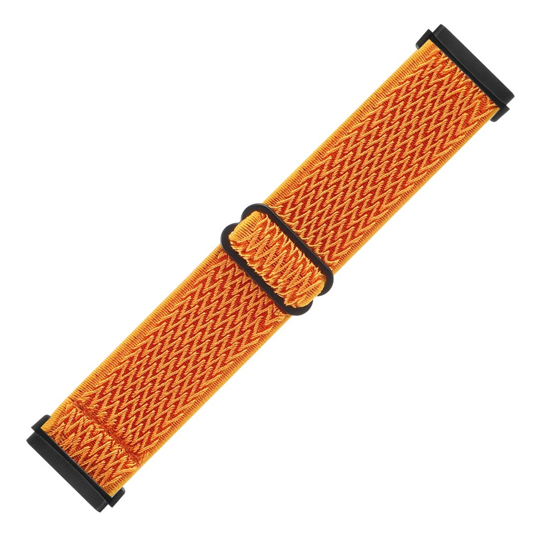 Fitbit Versa 3/4 &amp; Sense 1/2 Nylon loop bandje - Oranje