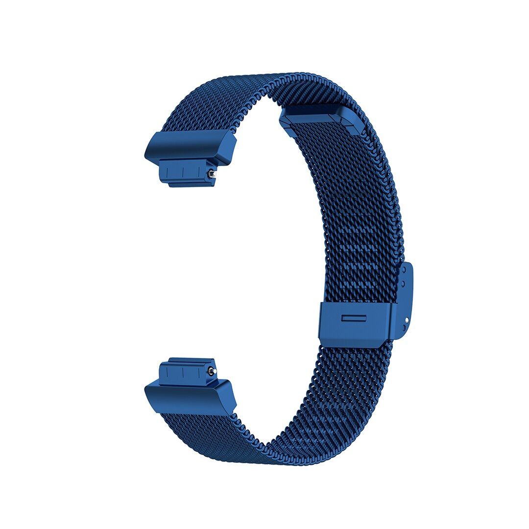 Fitbit Inspire Milanese bandje met gesp - Maat: Small  - Blauw
