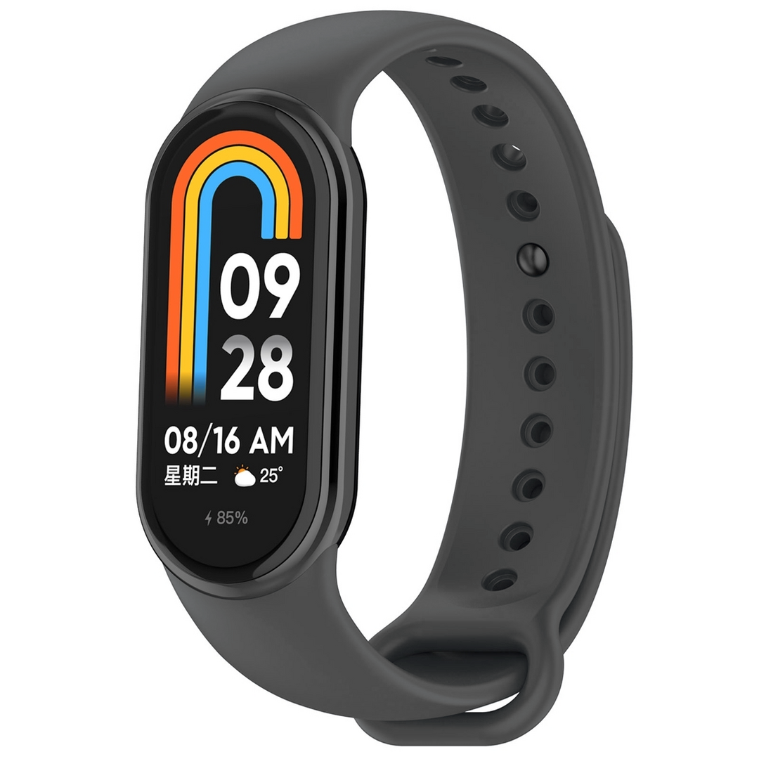 Siliconen bandje - Donkergrijs - Xiaomi Smart Band 8 / 9 / 10