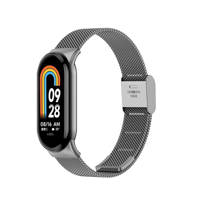 Milanese bandje - Space grey - Xiaomi Smart Band 8 / 9 / 10