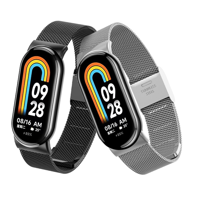 Milanese bandje - Zwart - Xiaomi Smart Band 8 / 9 / 10