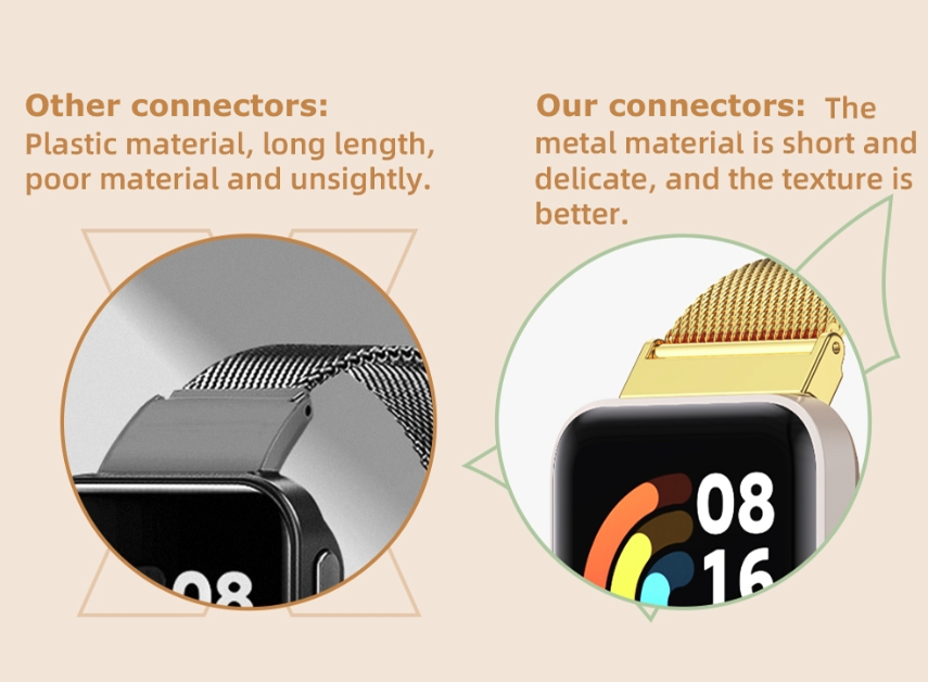 Metalen schakelband - Zwart - Xiaomi Smart band 7 Pro