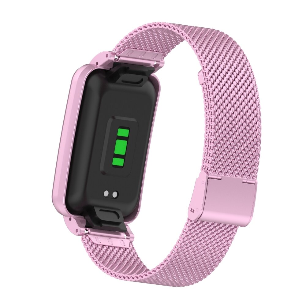Milanese bandje met case - Lila - Xiaomi Smart band 7 Pro