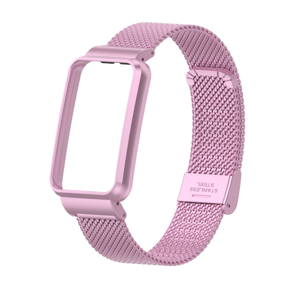 Milanese bandje met case - Lila - Xiaomi Smart band 7 Pro