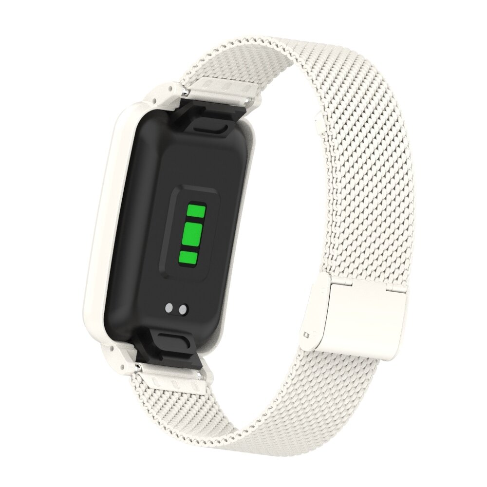 Milanese bandje met case - Wit - Xiaomi Smart band 7 Pro