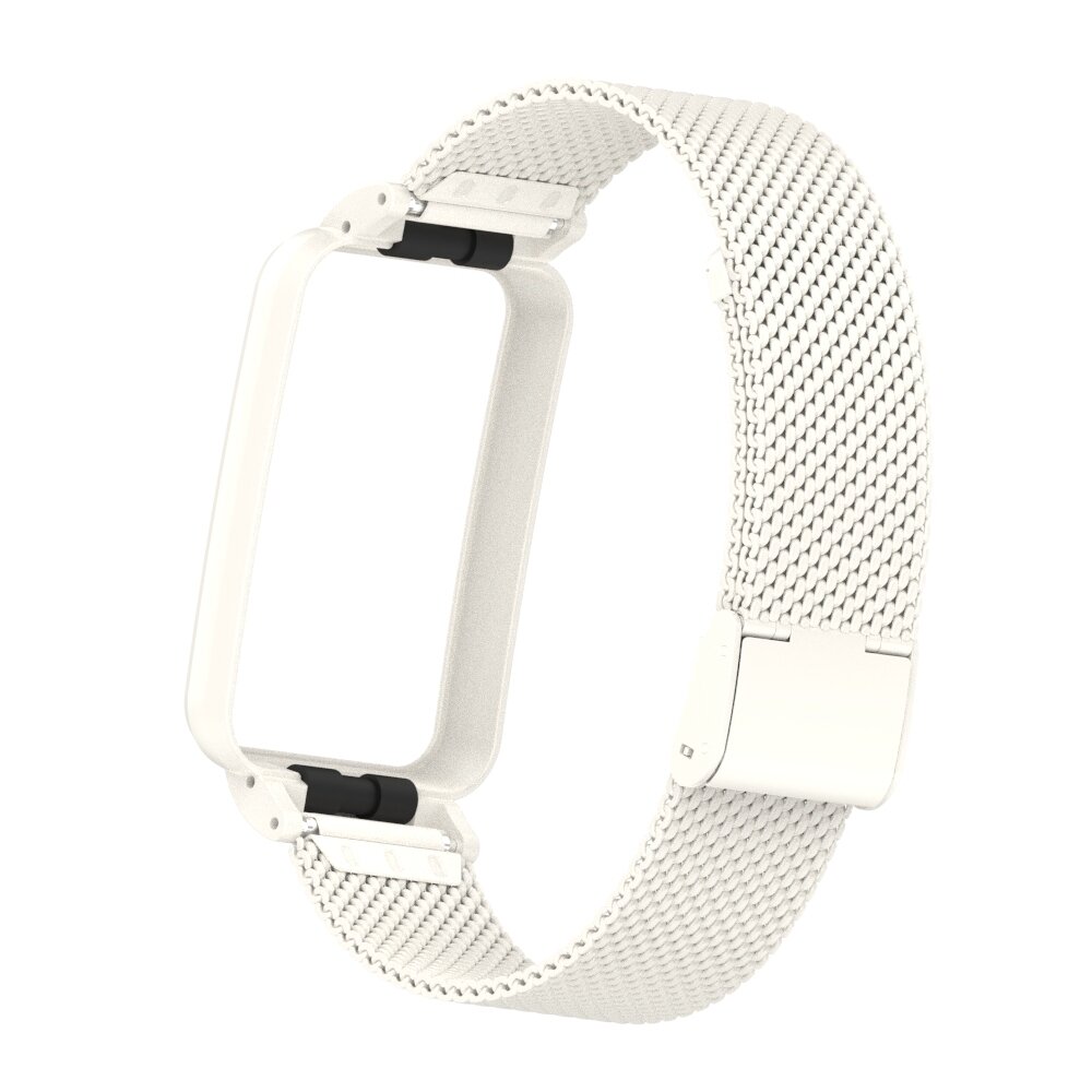 Milanese bandje met case - Wit - Xiaomi Smart band 7 Pro