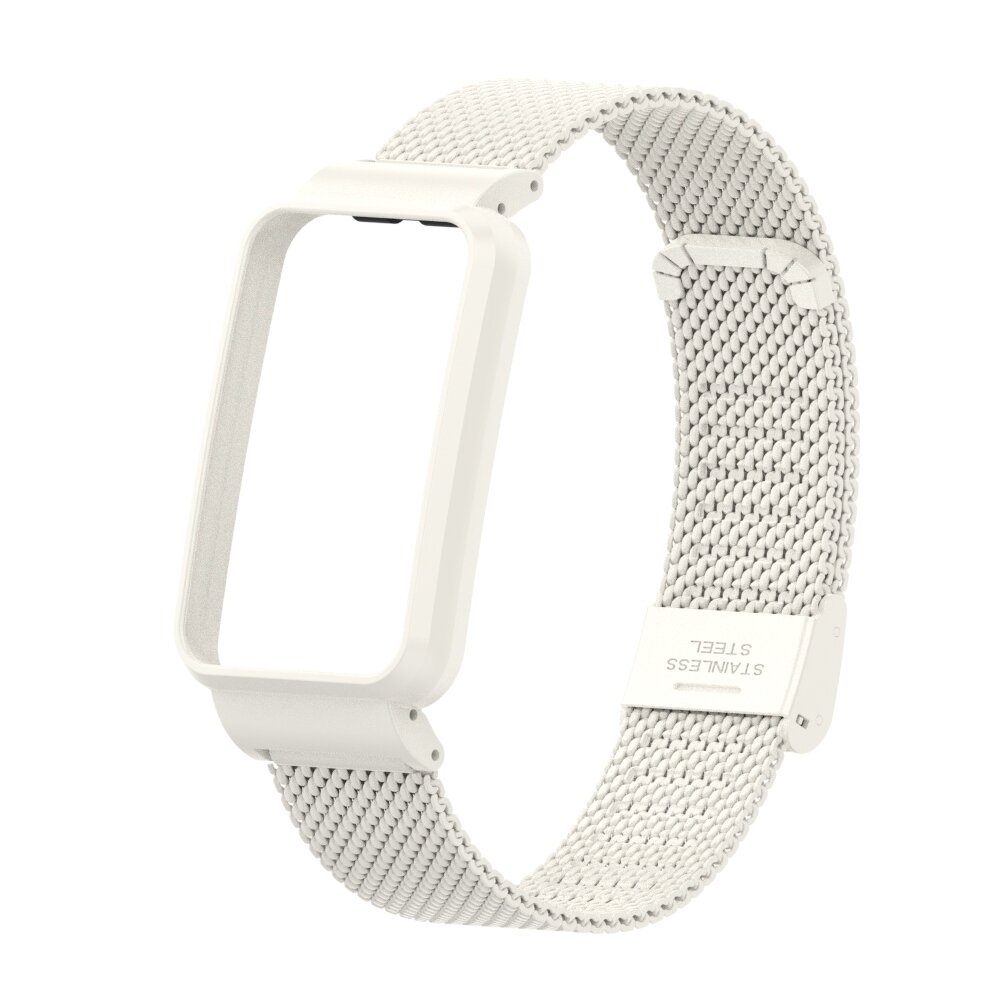 Milanese bandje met case - Wit - Xiaomi Smart band 7 Pro
