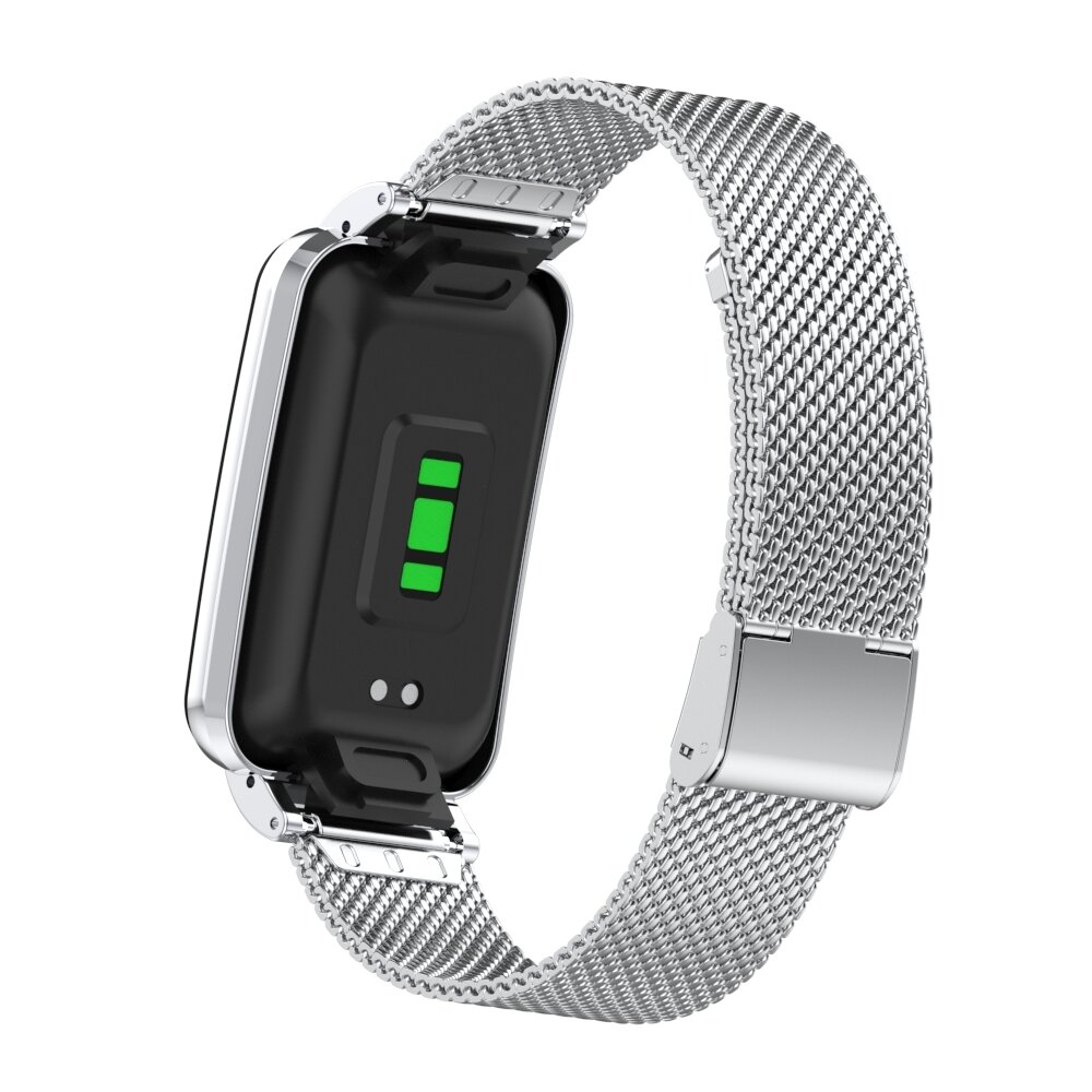 Milanese bandje met case - Zilver - Xiaomi Smart band 7 Pro