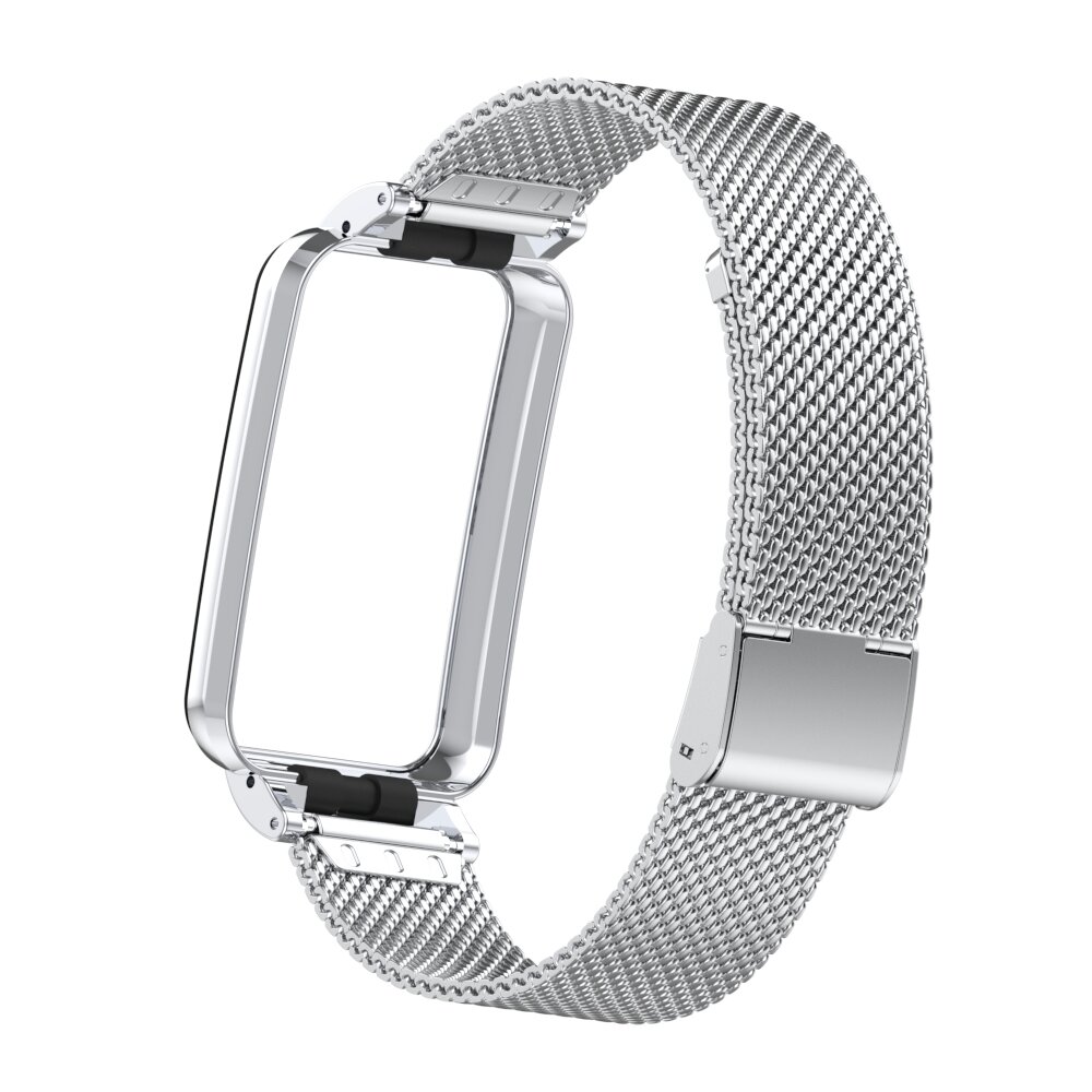 Milanese bandje met case - Zilver - Xiaomi Smart band 7 Pro