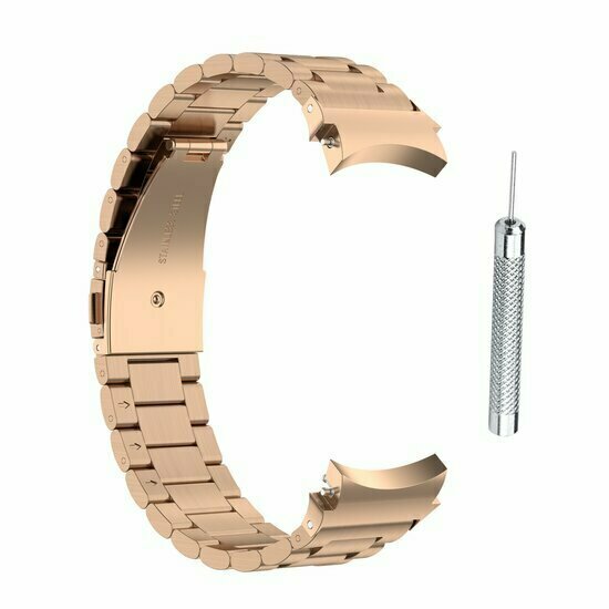 Stalen schakelband - Ros&eacute; goud - Samsung Galaxy Watch 6 - 40mm &amp; 44mm