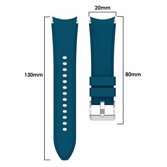 Siliconen sportband - Blauwgroen - Samsung Galaxy Watch 6 - 40mm &amp; 44mm