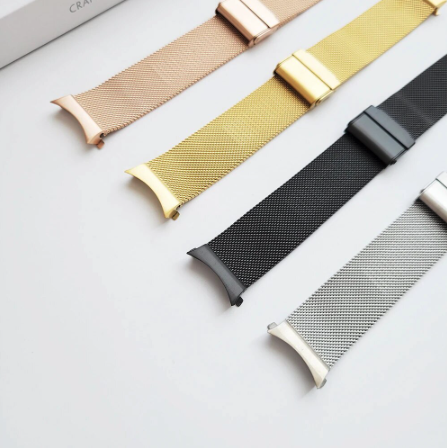 Milanese bandje met klemsluiting - Zwart - Samsung Galaxy Watch 6 - 40mm &amp; 44mm