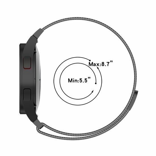 Milanese bandje (ronde connector) - Zilver - Samsung Galaxy Watch 6 - 40mm &amp; 44mm