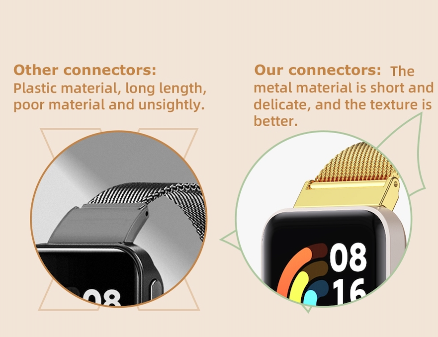 Stalen schakelband - Goud - Xiaomi Smart band 7 Pro