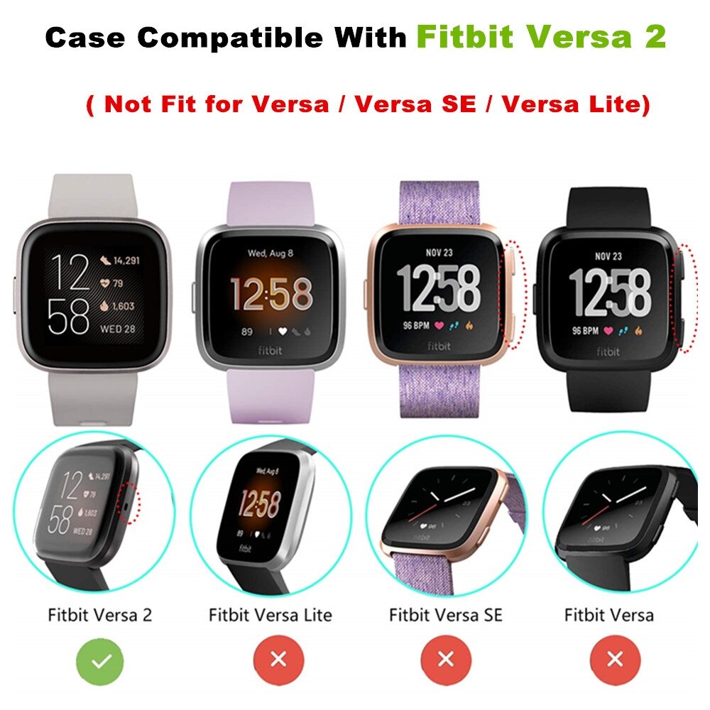 Fitbit Versa 2 Soft TPU case (volledig beschermd) - Grijs