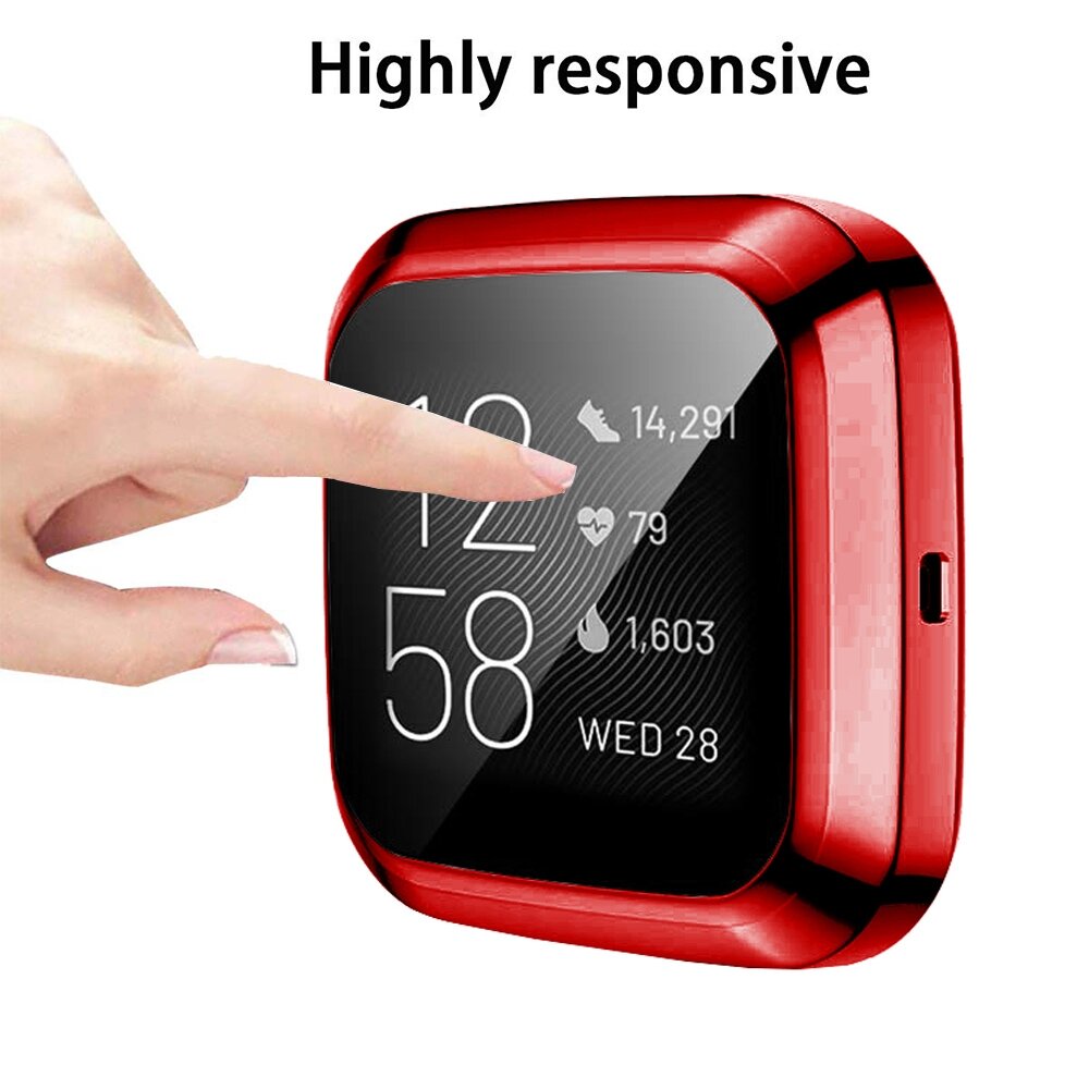 Fitbit Versa 2 Soft TPU case (volledig beschermd) - Rood