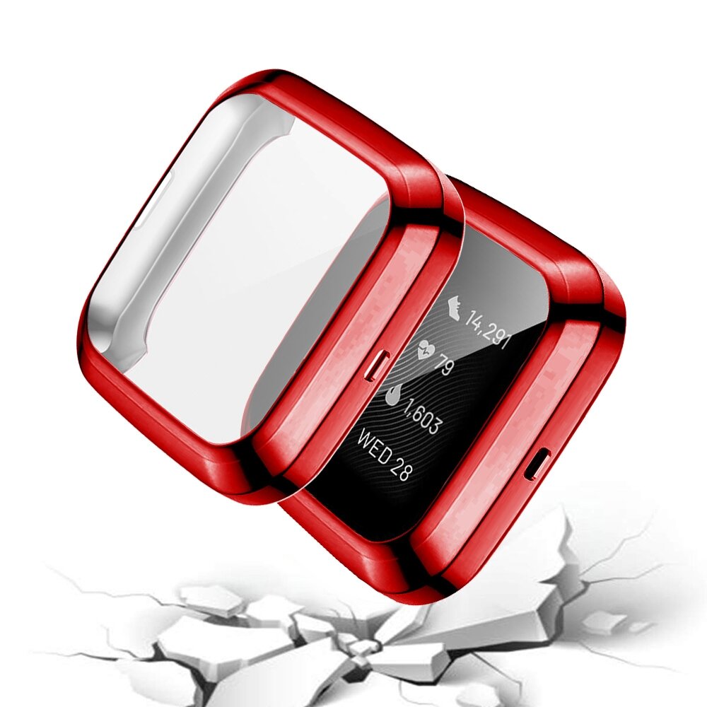 Fitbit Versa 2 Soft TPU case (volledig beschermd) - Rood