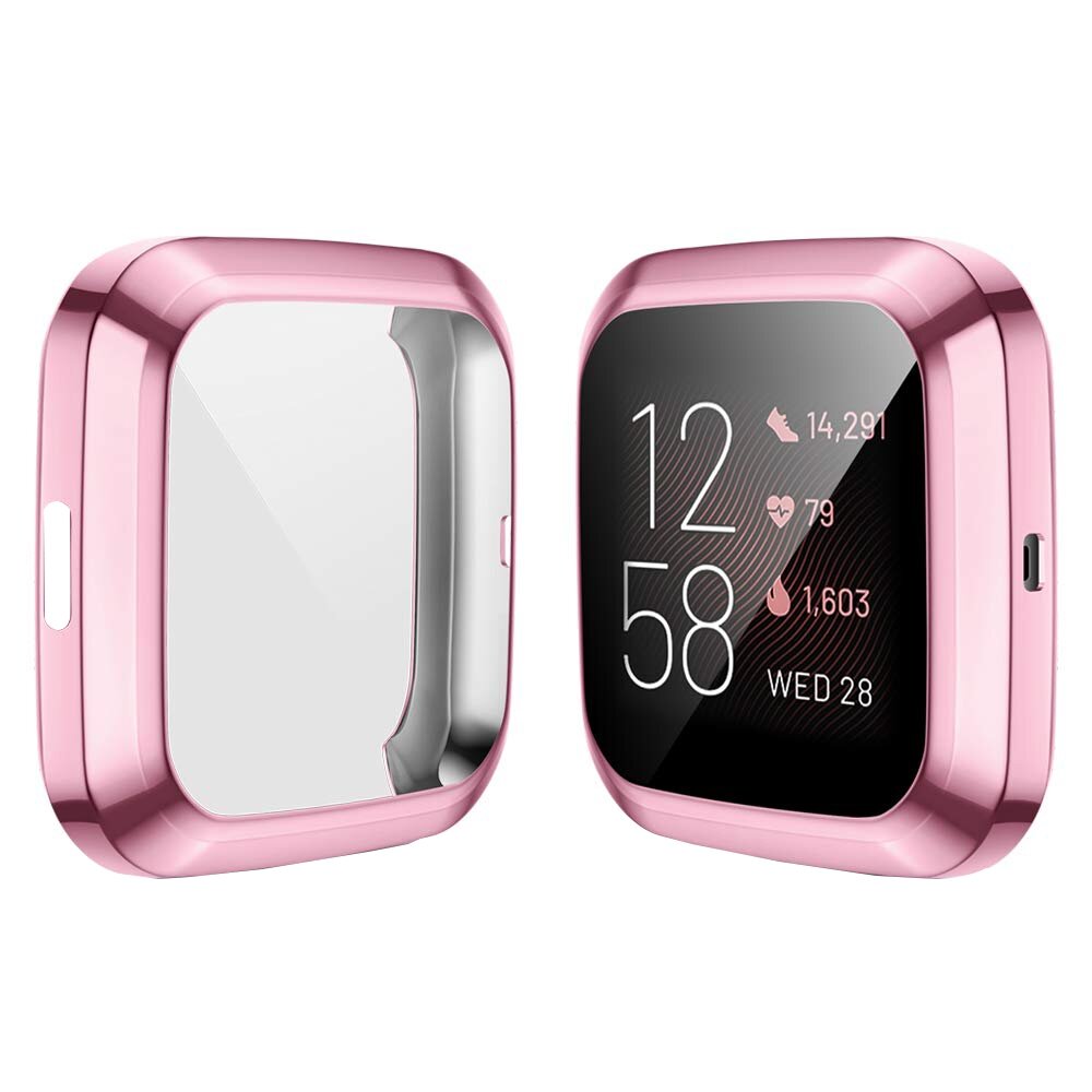 Fitbit Versa 2 Soft TPU case (volledig beschermd) - Roze