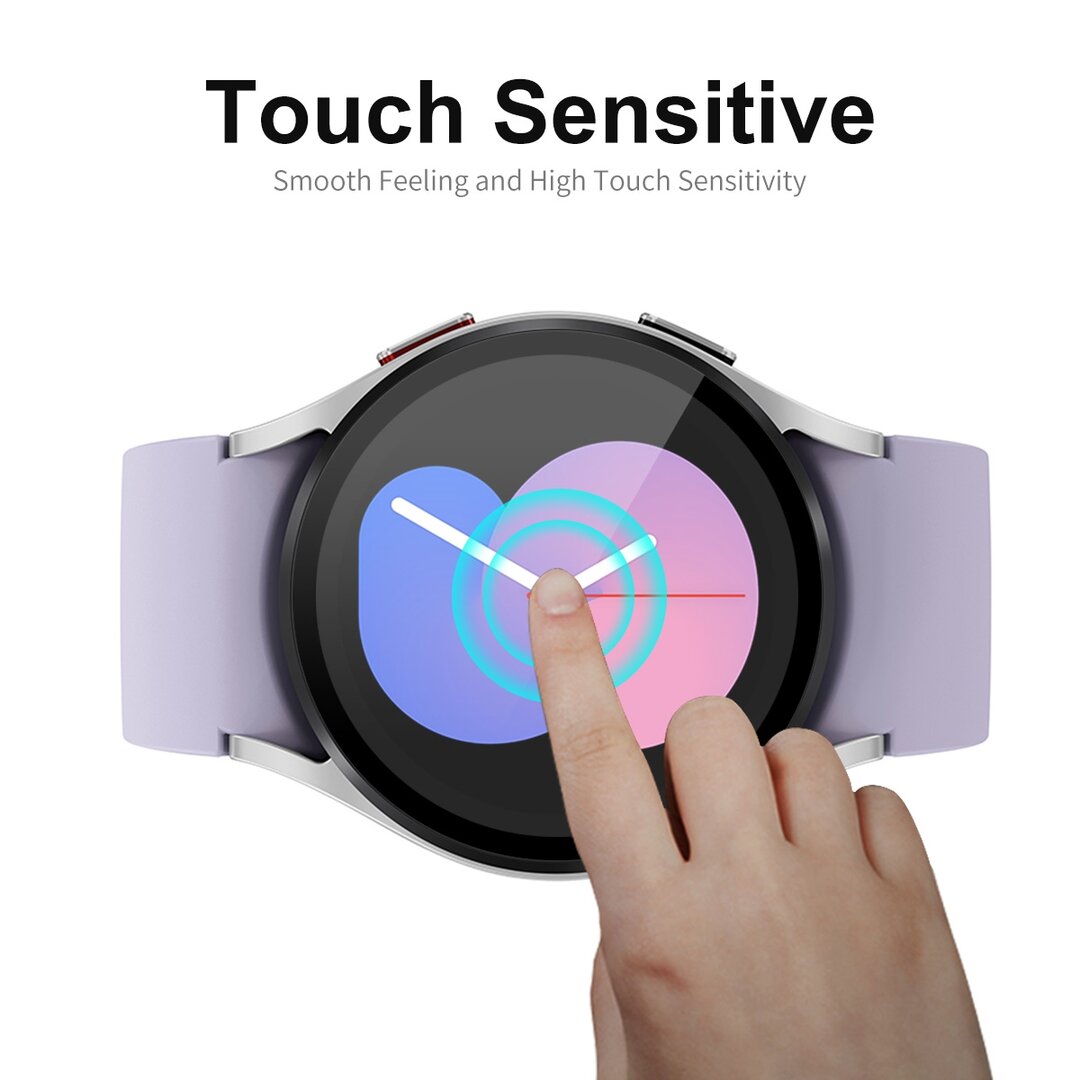 Screen protector tempered glass - Full cover - Geschikt voor de Samsung Galaxy Watch 5 - 40mm