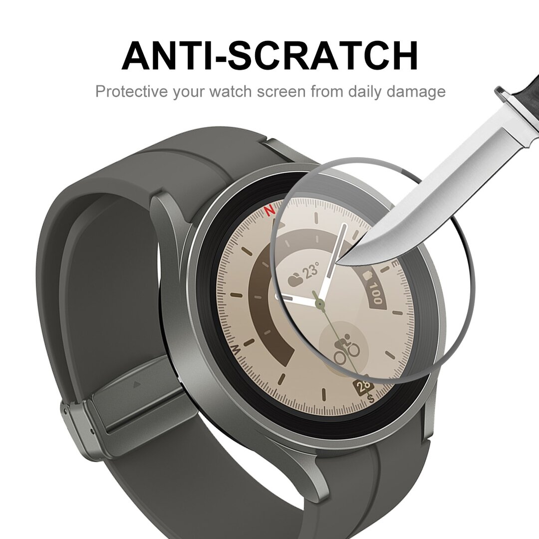 Screen protector - Full cover - Geschikt voor de Samsung Galaxy Watch 5 Pro - 45mm