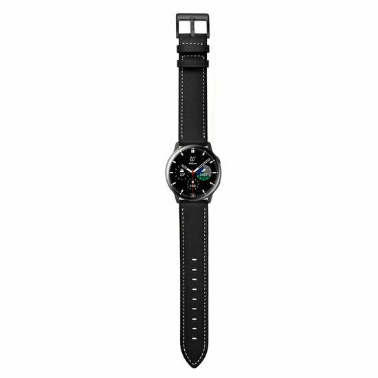 lederen bandje - Zwart - Garmin Vivoactive 6 / Vivoactive 5 / Vivoactive 3