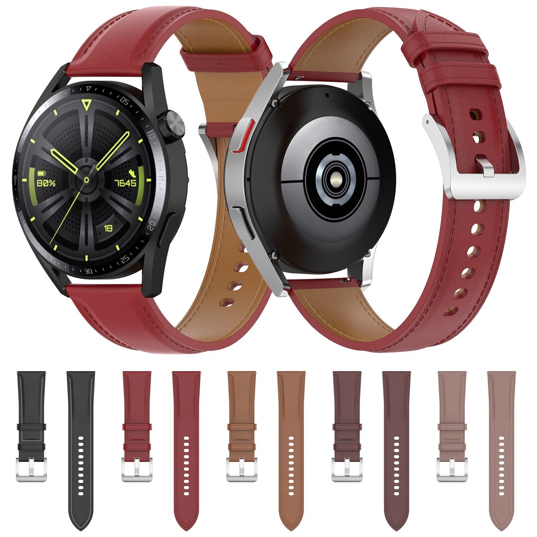 Garmin Venu 2 &amp; 3 - Luxe leren bandje - Zwart - leather