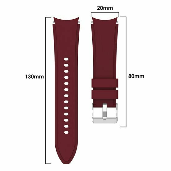 Siliconen sportband - Bordeaux - Samsung Galaxy Watch 6 Classic - 47mm &amp; 43mm