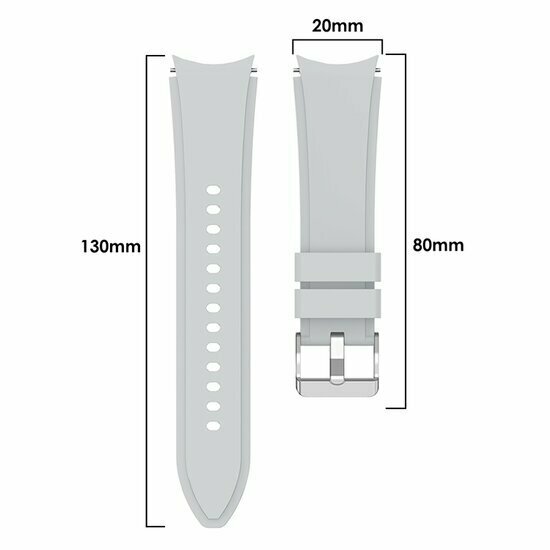 Siliconen sportband - Grijs - Samsung Galaxy Watch 6 Classic - 47mm &amp; 43mm