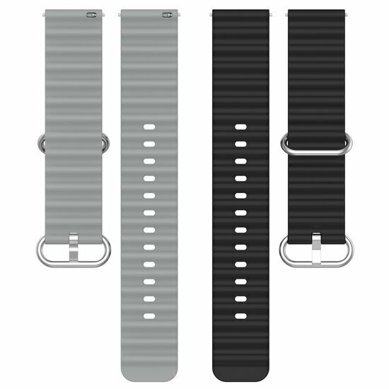 Ocean Style bandje - Zwart / grijs - Samsung Galaxy Watch 6 Classic - 47mm &amp; 43mm