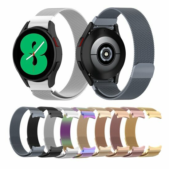 Milanese bandje (ronde connector) - Zwart - Samsung Galaxy Watch 6 Classic - 47mm &amp; 43mm