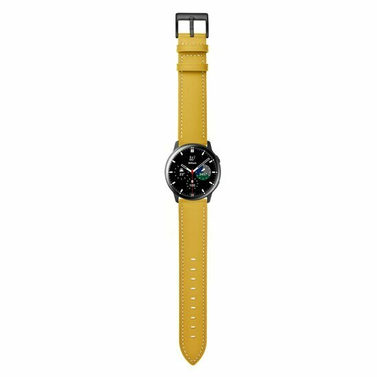 lederen bandje - Geel - Samsung Galaxy Watch 6 Classic - 47mm &amp; 43mm