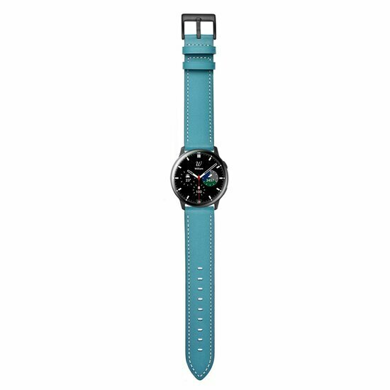 lederen bandje - Blauw - Samsung Galaxy Watch 6 Classic - 47mm &amp; 43mm