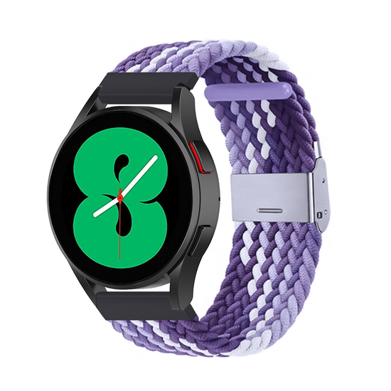 Garmin Vivoactive 4 / 4L - Braided nylon bandje - Lichtpaars / paars