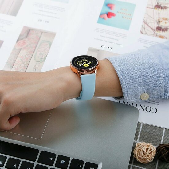 Garmin Venu 2 &amp; 3 - Rubberen sportband - Lichtblauw