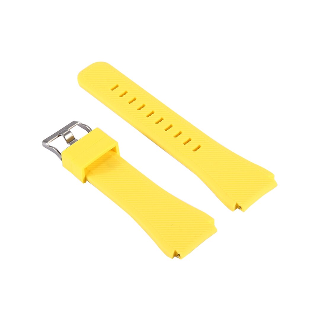 Siliconen sportbandje - Geel - Geschikt voor Samsung Galaxy Watch 3 (45mm) - Galaxy Watch 46mm - Samsung Gear S3 Classic &amp; Frontier
