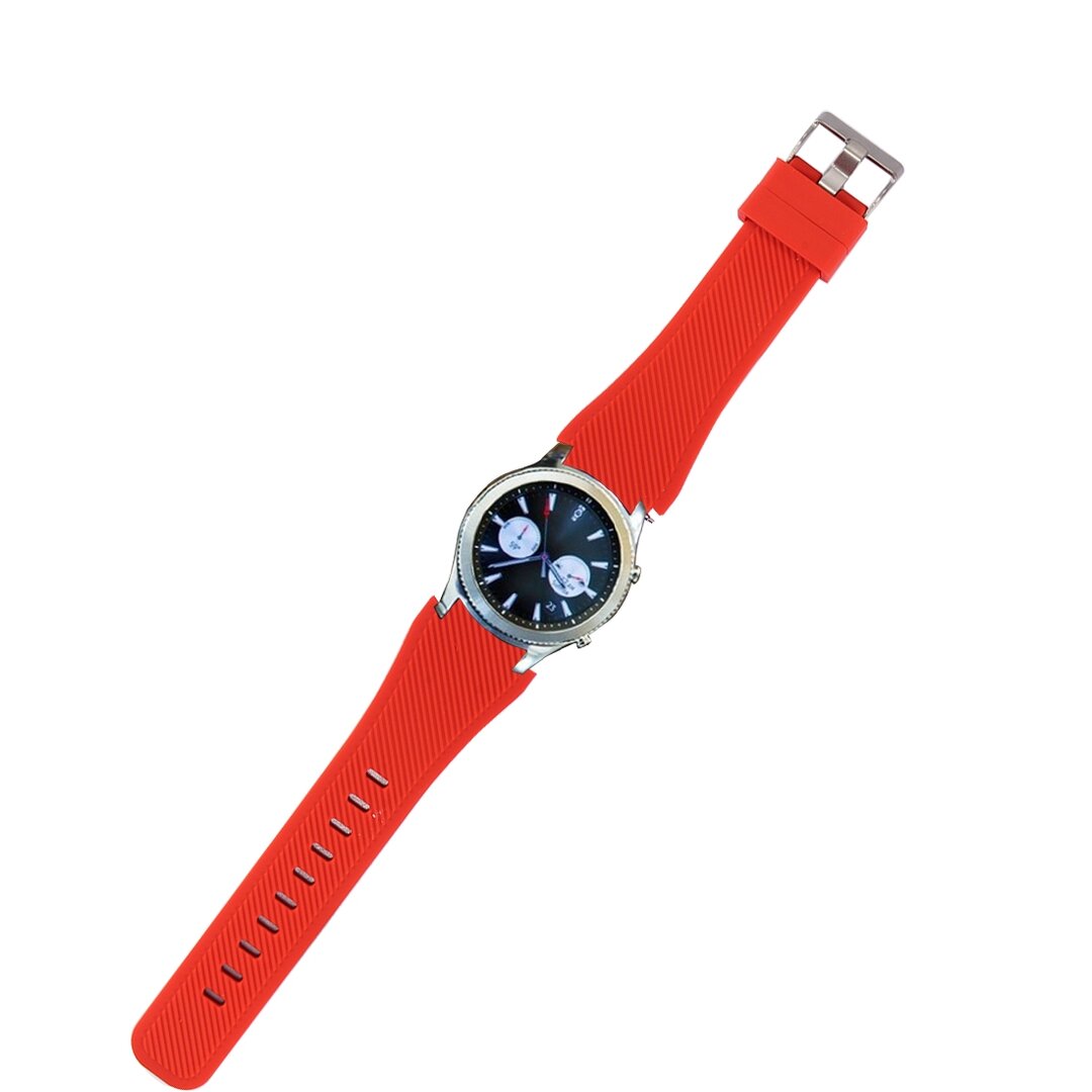 Siliconen sportbandje - Rood - Geschikt voor Samsung Galaxy Watch 3 (45mm) - Galaxy Watch 46mm - Samsung Gear S3 Classic &amp; Frontier