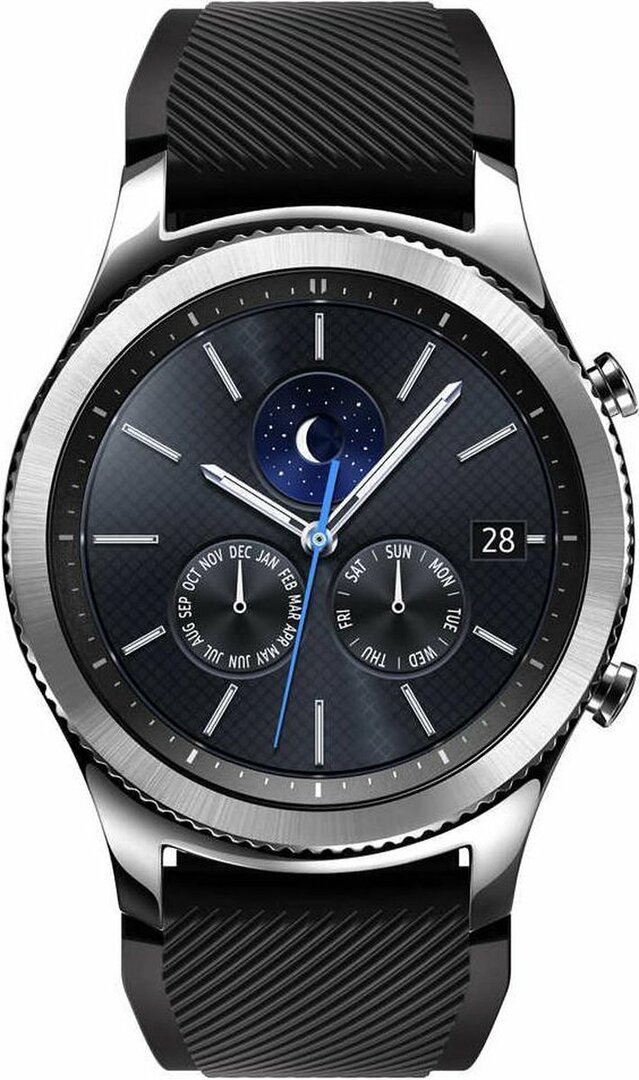 Siliconen sportbandje - Zwart - Geschikt voor Samsung Galaxy Watch 3 (45mm) - Galaxy Watch 46mm - Samsung Gear S3 Classic &amp; Frontier